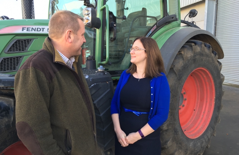 Caroline Johnson speaks to locals in Sleaford